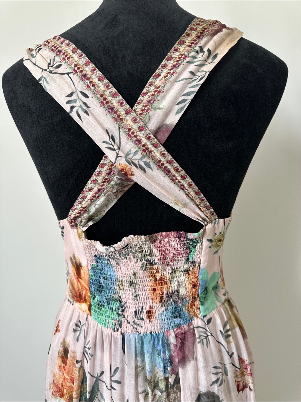 Camilla Pink Floral Multicolor Twisted-Waist Maxi Dress - Picture 5 of 11